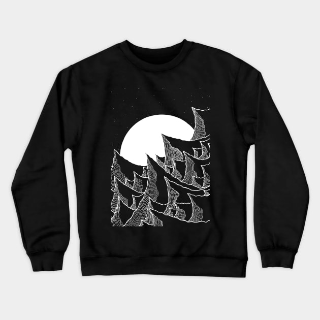 The dark jagged mounts Crewneck Sweatshirt by Swadeillustrations